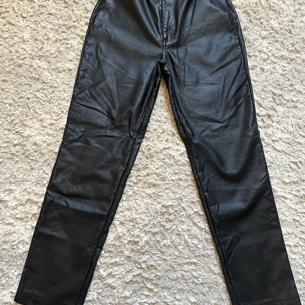 Showpo Black Faux Leather Pants